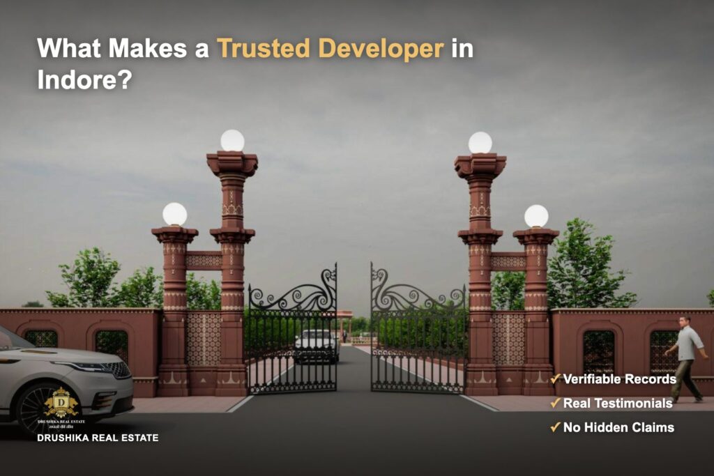 What Makes a Trusted Real Estate Developer in Indore? cover image, Drushika Real Estate