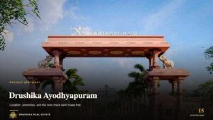 Drushika Ayodhyapuram project spotlight, photo of the Ayodhyapuram entrance arch